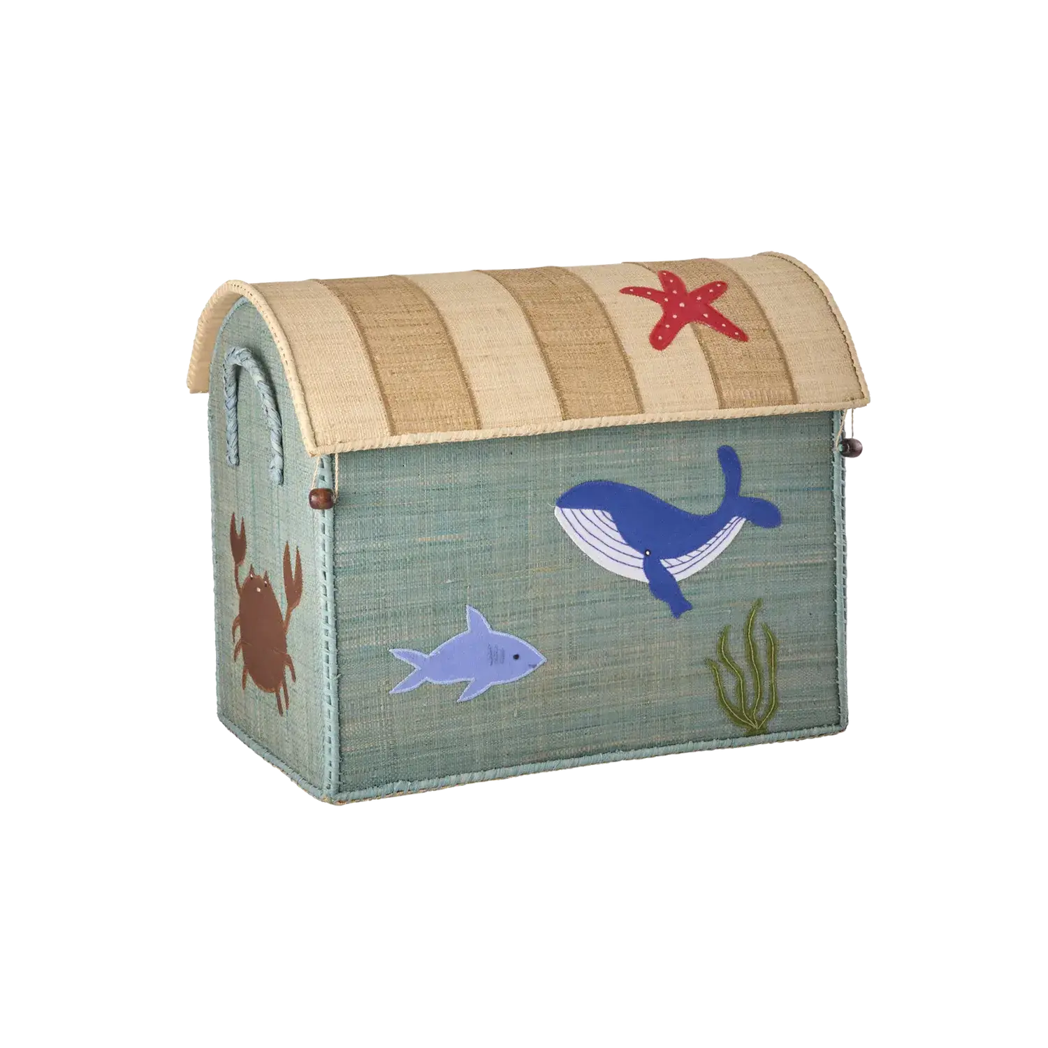 Rice | Middelgroot Raffia Opberghuis | Ocean Theme