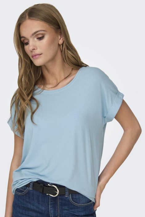 Only blauwe dames t-shirt