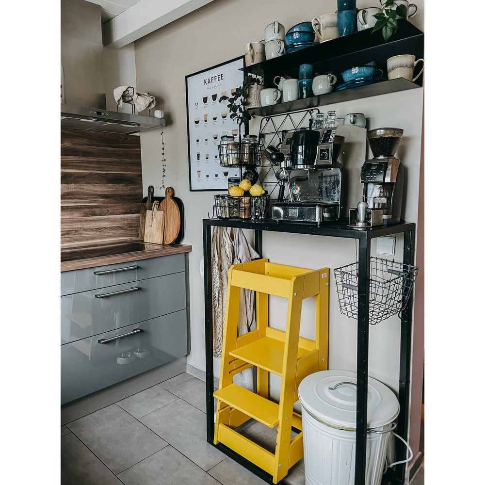 Køb tiSsi® Sun Yellow Laquer Felix Læringstårn Massiv Bøg