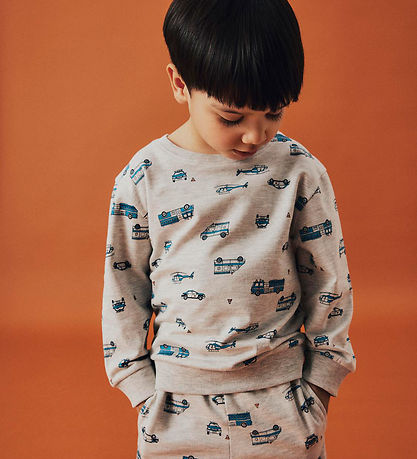 Name It Sweatshirt - NmmTroy - Light Grey Melange