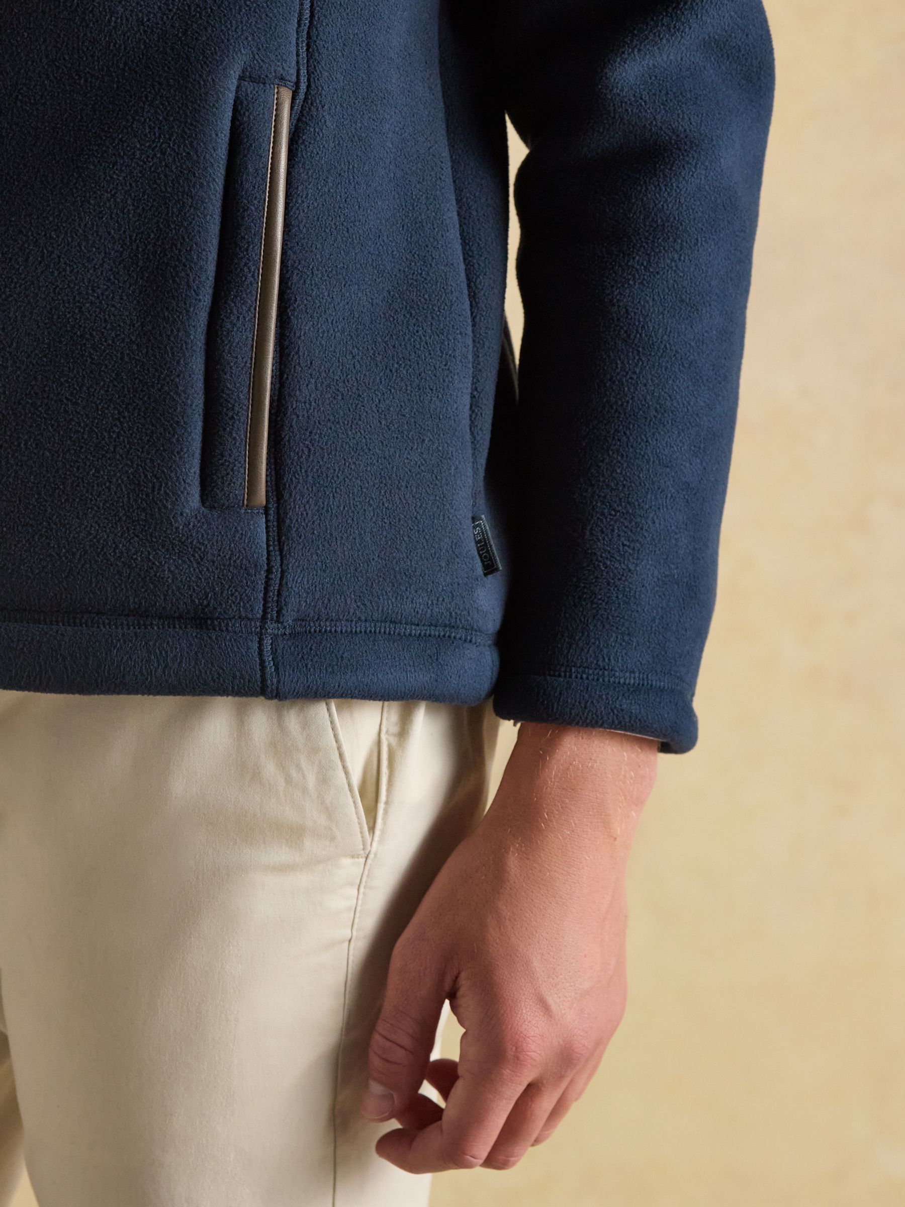 Marineblauw - Joules Heritage Fleece Quarter Zip