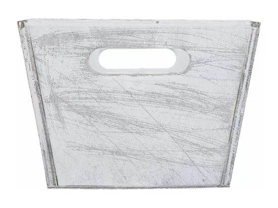 Ensemble de 2 paniers en bois blanc 25x17x12h-20x12x9,5