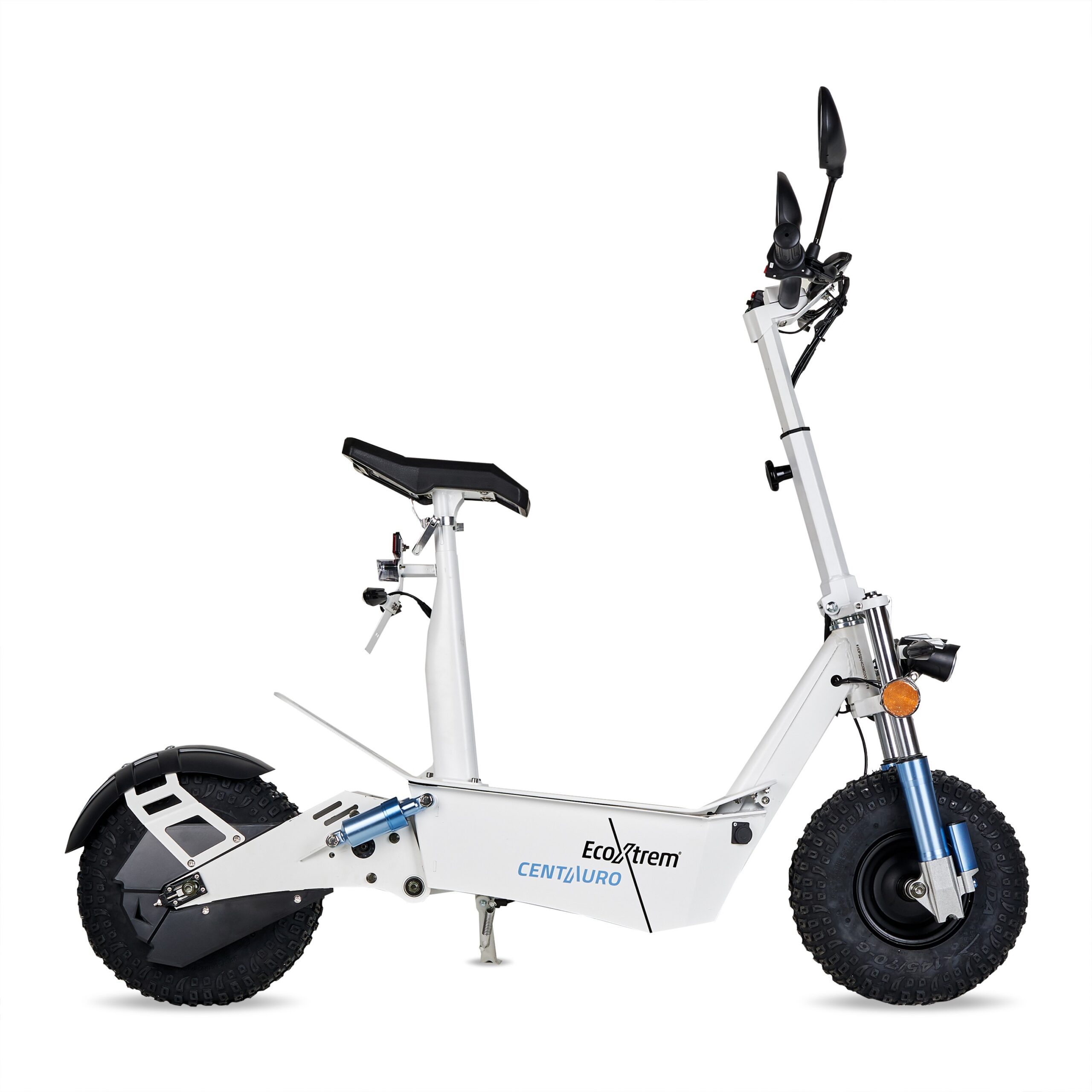 Patinete elétrico Centauro legalizado com assento e tela LCD XXL branca