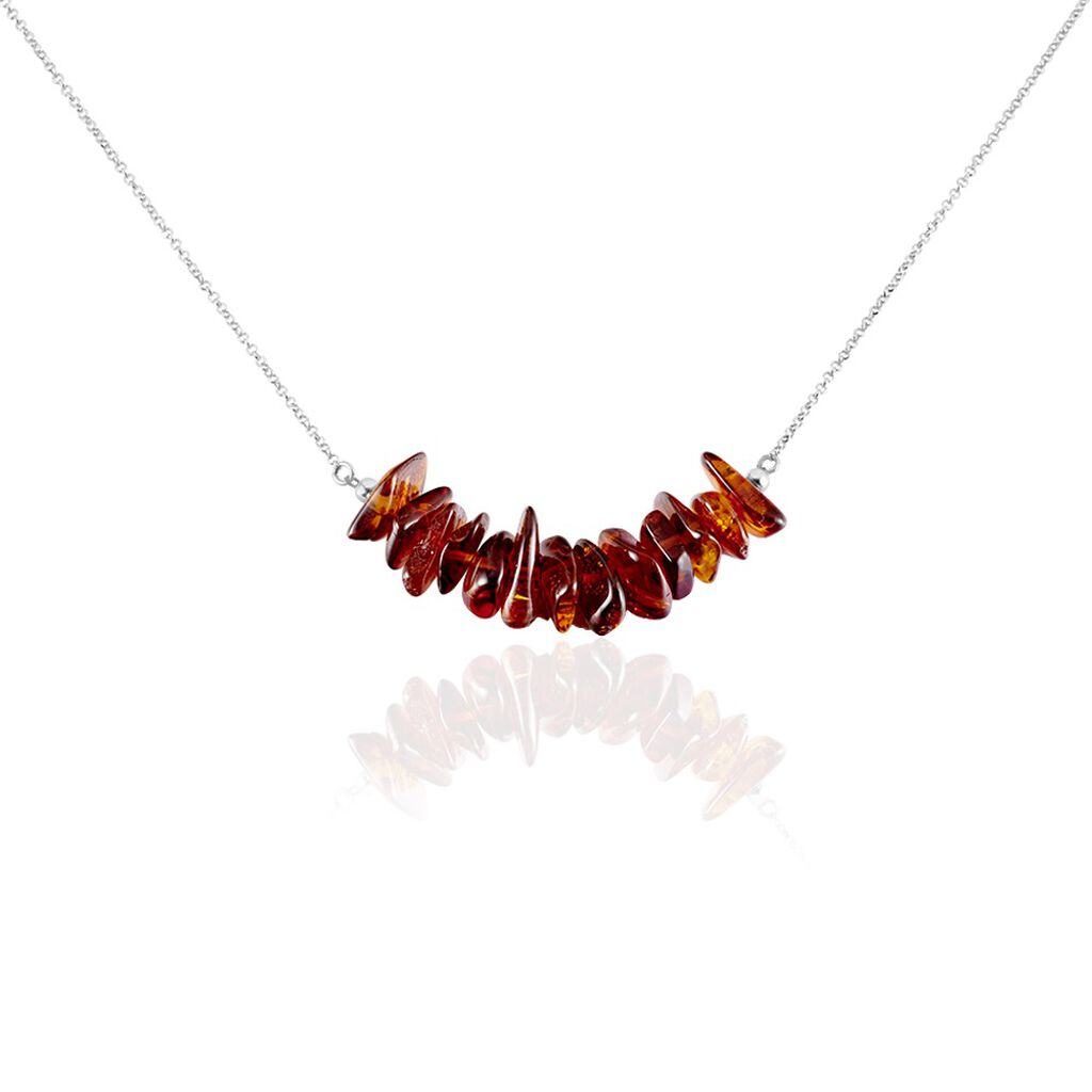Collier Argent Ursan Ambre