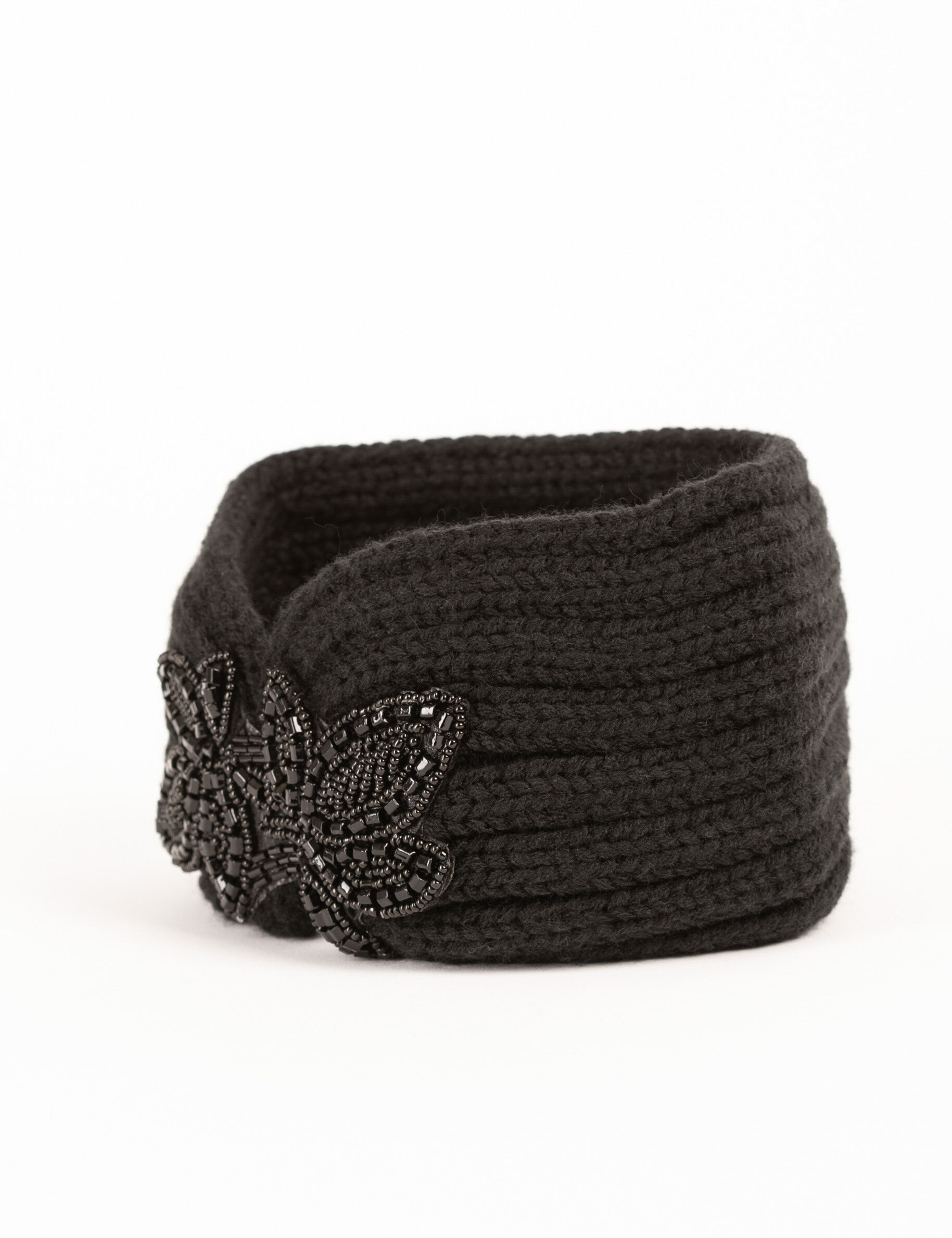 Bandeau avec détail en perles noir femme - noir