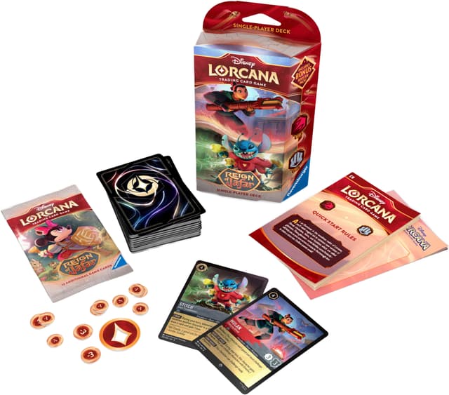 Disney Lorcana Reign of Jafar Mulan & Stitch TCG-pakke (Set 8)