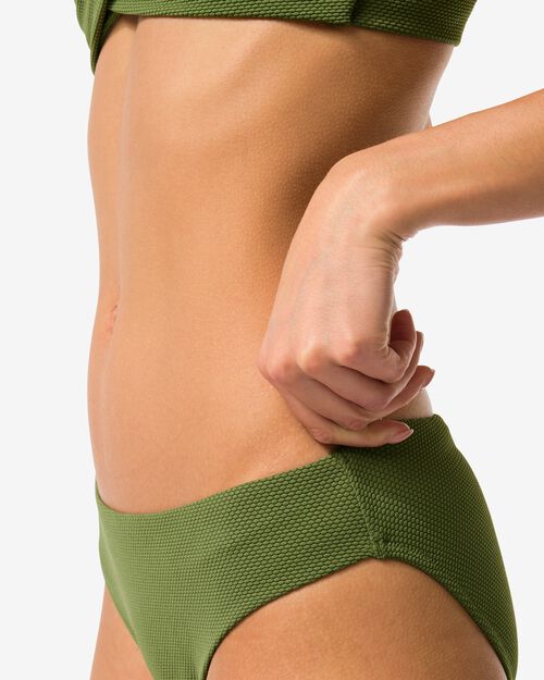 bas de bikini femme taille mi-haute vert armée