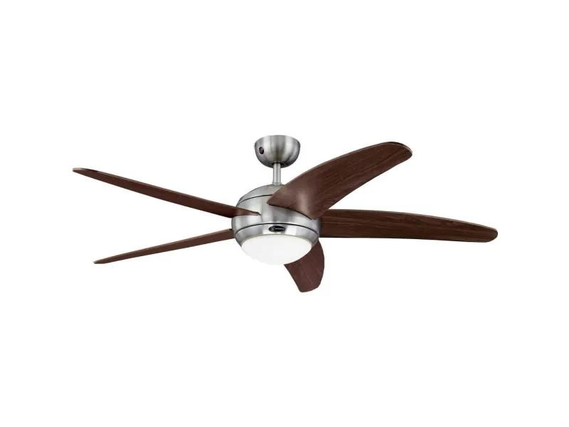 Westinghouse Bendan Loftsventilator 60 W (Ø x H) 132 cm x 360 mm Aluminium (børstet) med fjernbetjening, Med belysning