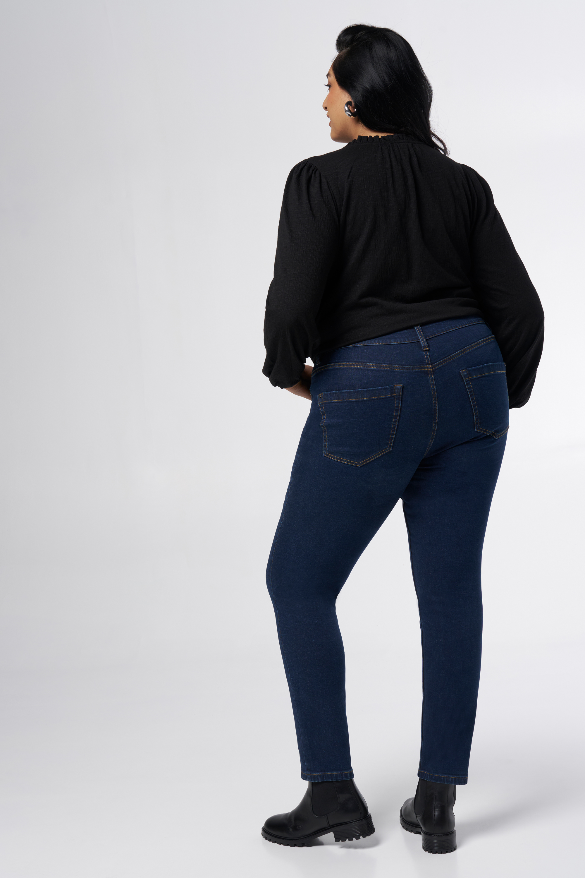 Slim leg jeans IRIS met stretch Rinse Washed Denim