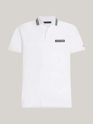 Polo Hilfiger Monotype com gola desfiada