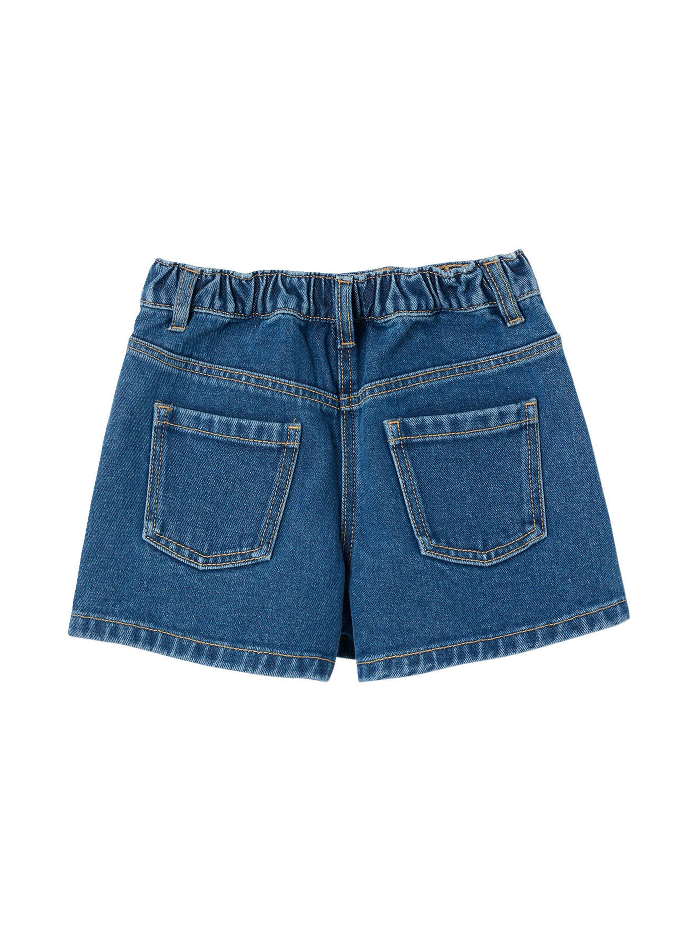 Vertbaudet Mädchen Hosenrock aus Denim mittelblau