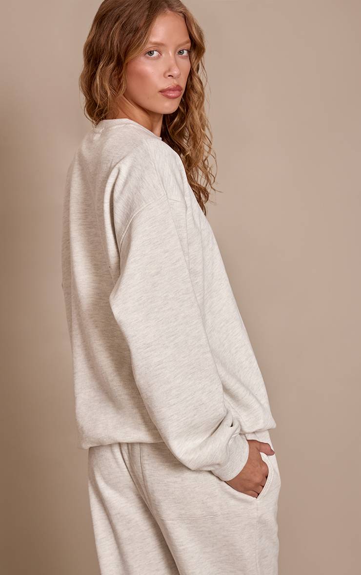 Gris Cendré Sweat-shirt Plt En Coton Bouclette Épais 440 G/m²