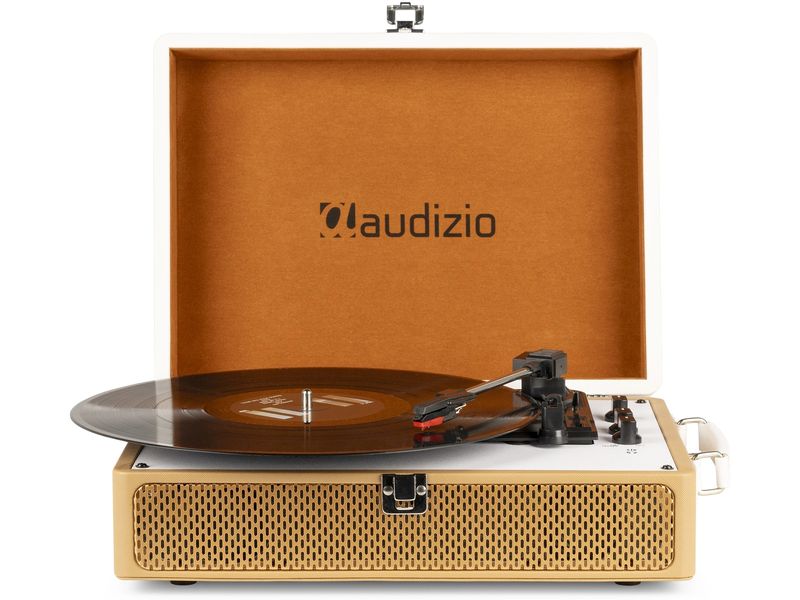 Audizio Plattenspieler mit Bluetooth RP119G Gold Plattenspieler im Case-Design