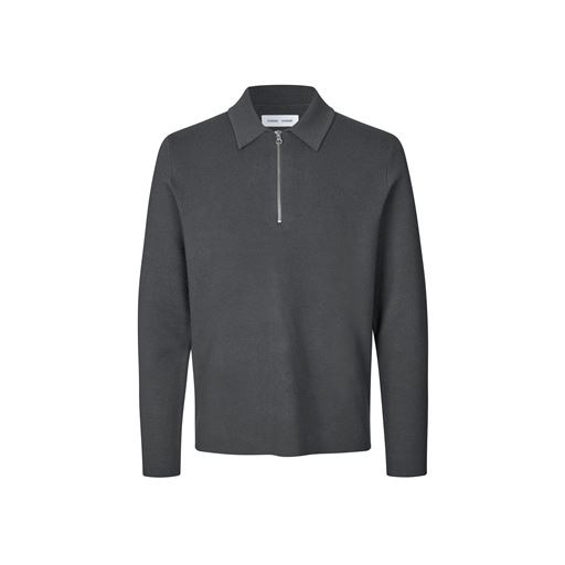 Samsøe Samsøe Guna Half Zip Striktrøje, Volcanic Ash, XXL