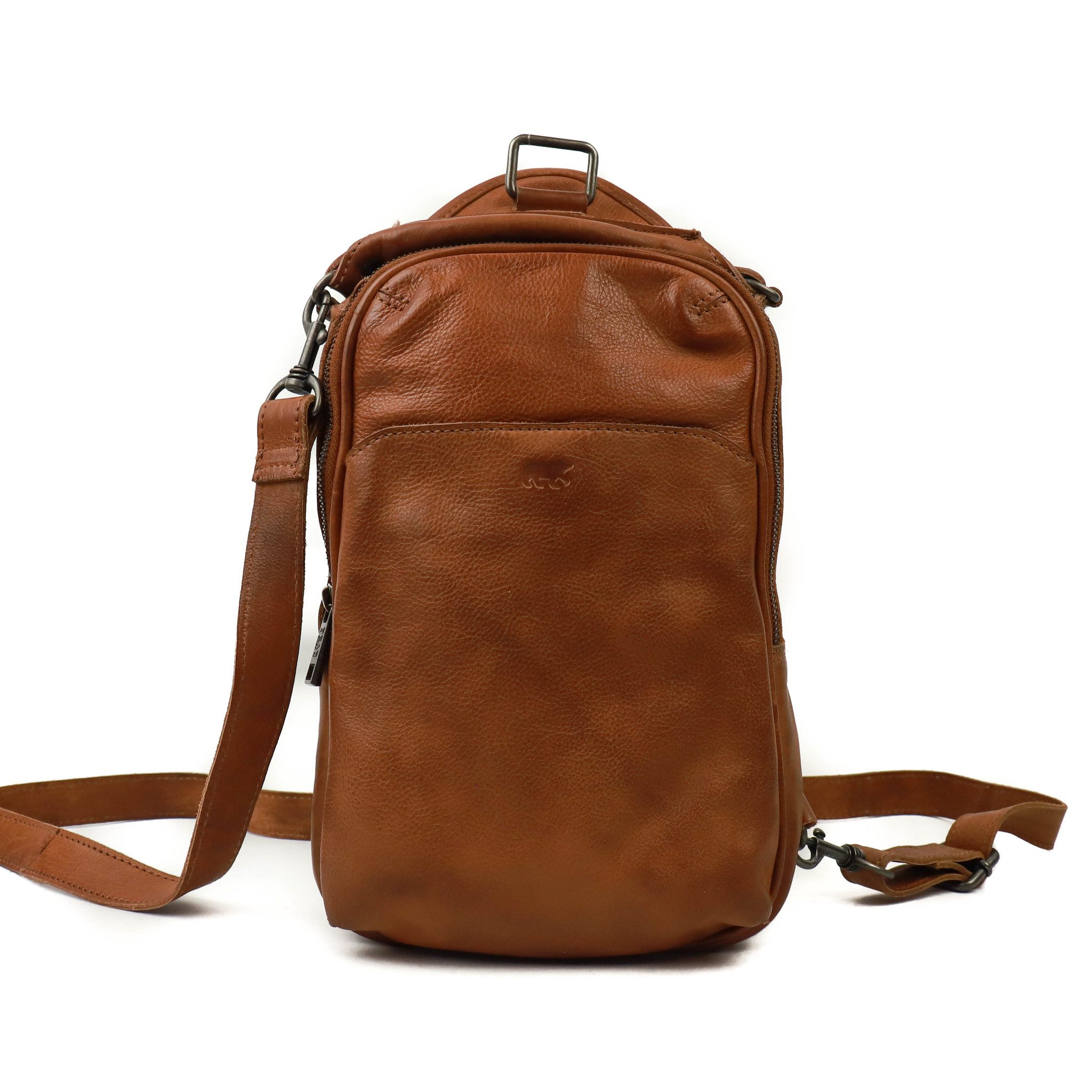 Bear Design Callisto Pelle Crossbody Tas Mavery Cognac CP2181