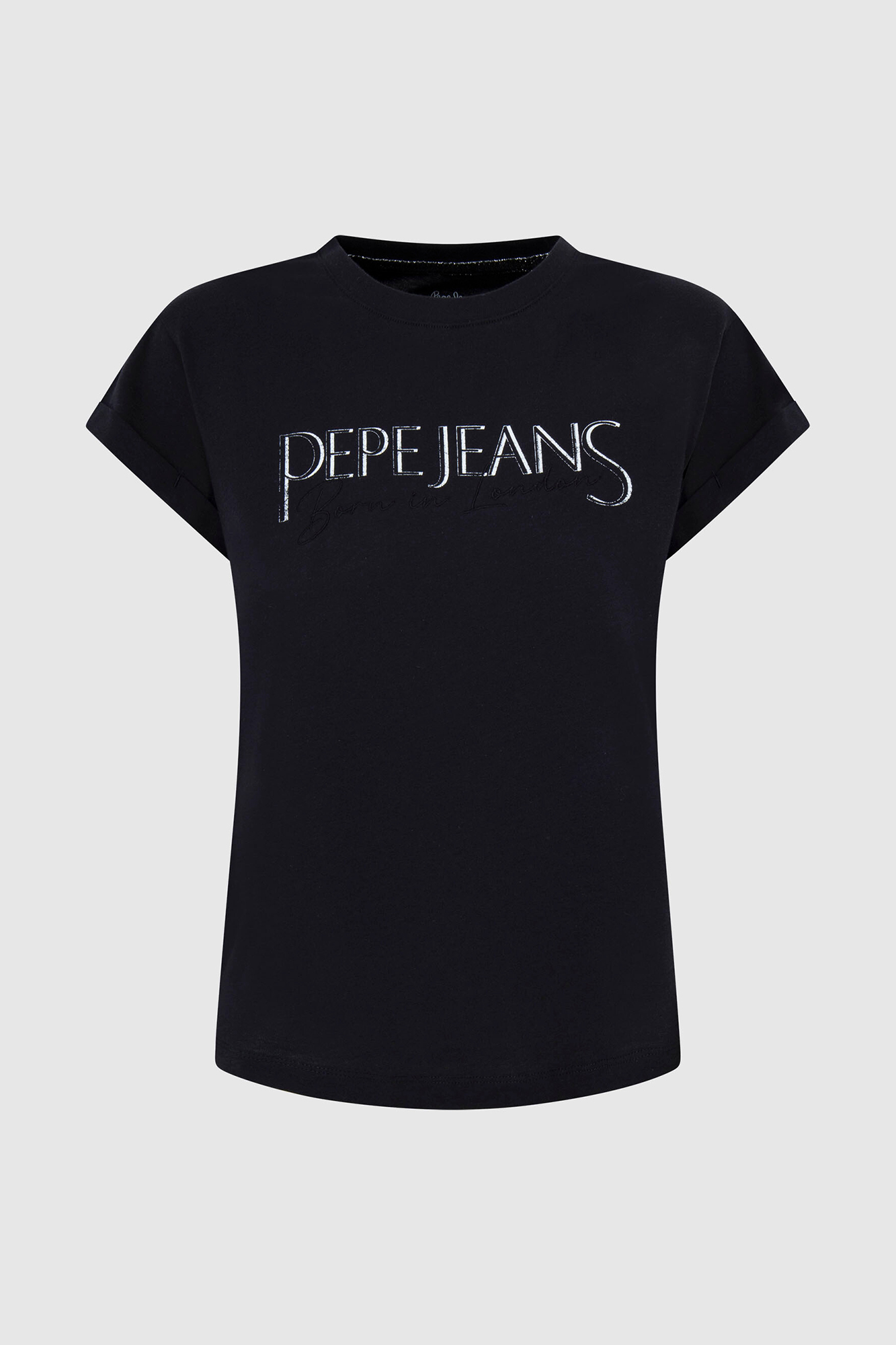 Camiseta de algodão com estampa de logotipo