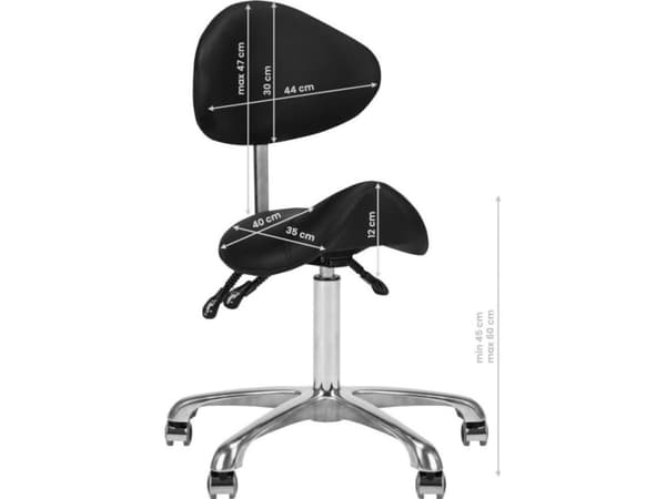 Giovani KOSMETISK STOOL 1004 GIOVANNI SVART