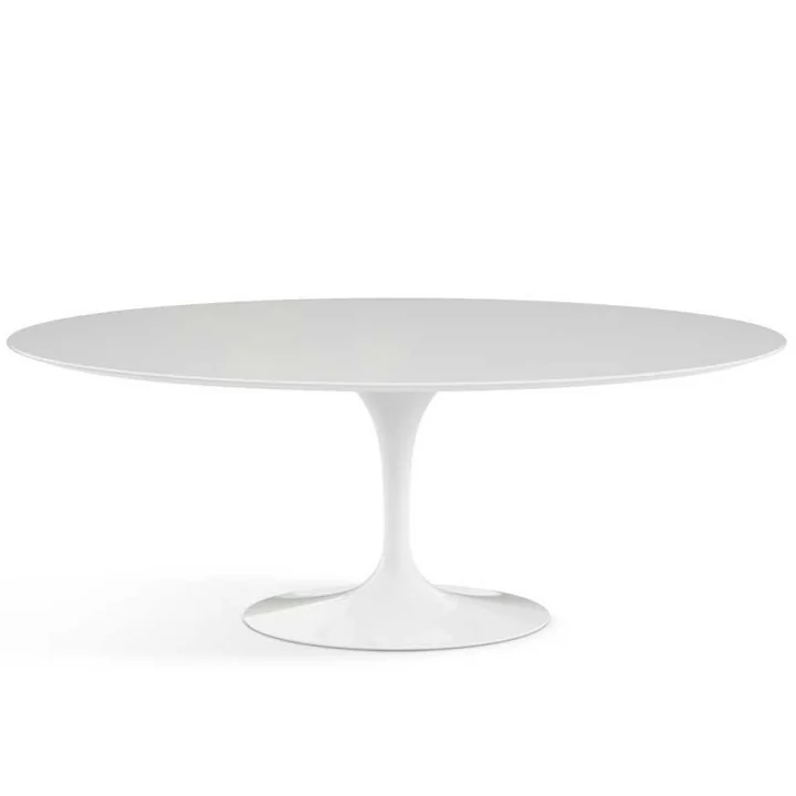 Knoll - Saarinen Tulip Esstisch oval Ø 198 cm, weiss / Mamor Arabescato