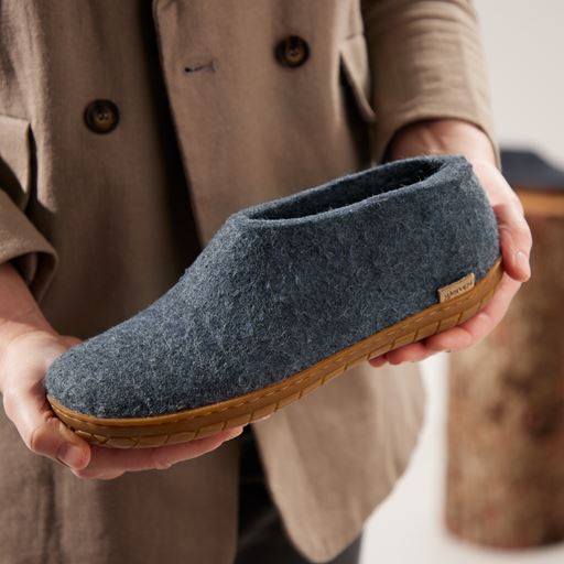 Glerups Ankelhøje Hjemmesko, Denim, 45