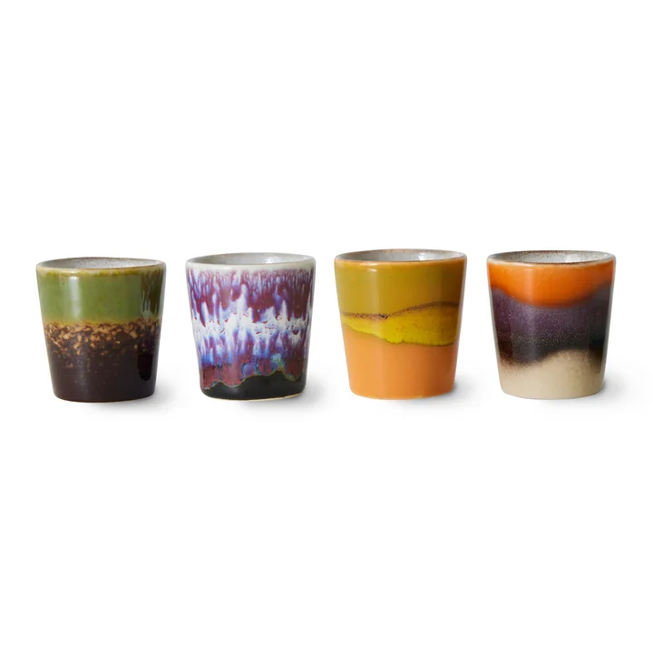 HKliving - 70's Eierbecher, island (4er-Set)