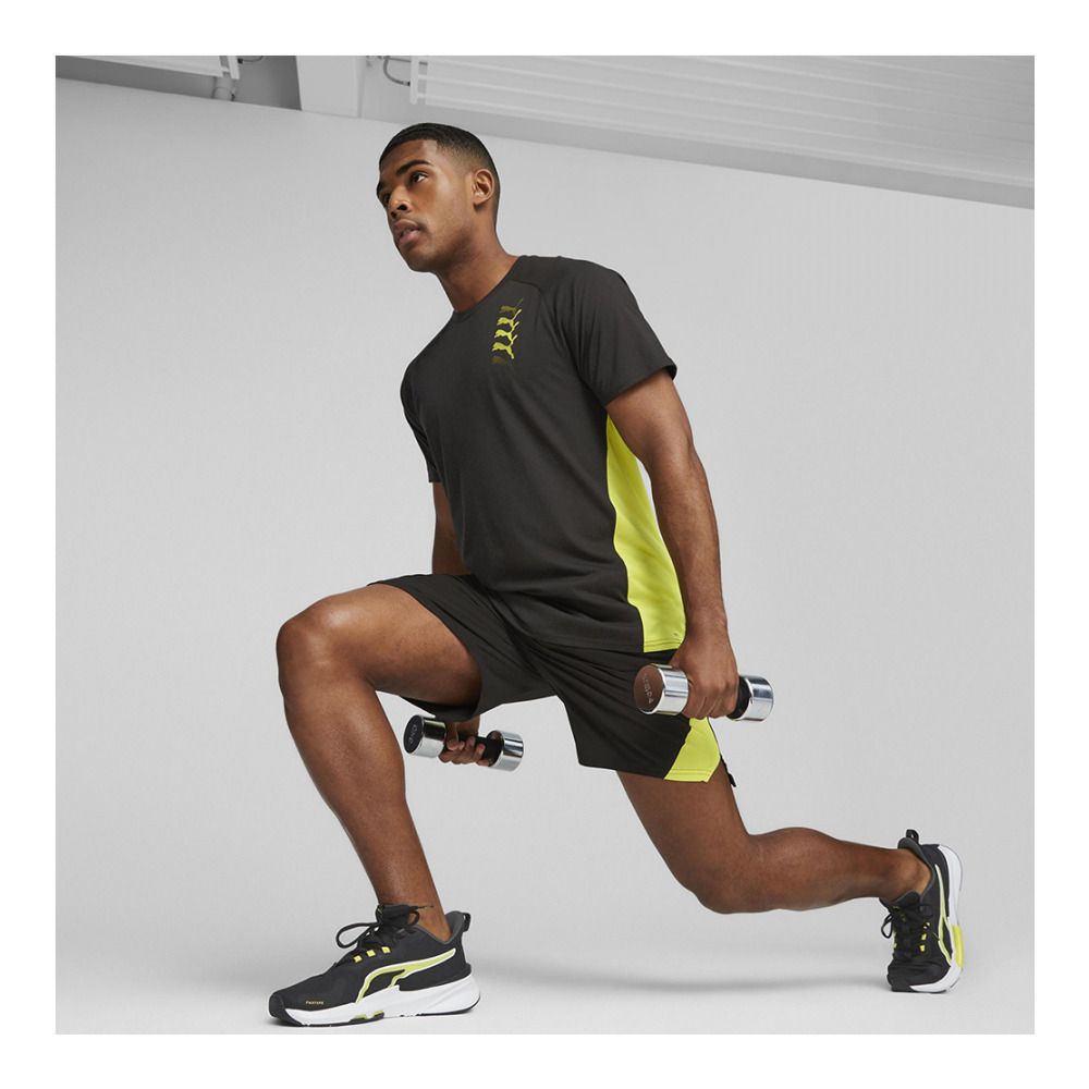 Puma PUMA FIT TRIBLEND - Maillot Homme puma black/yellow burst