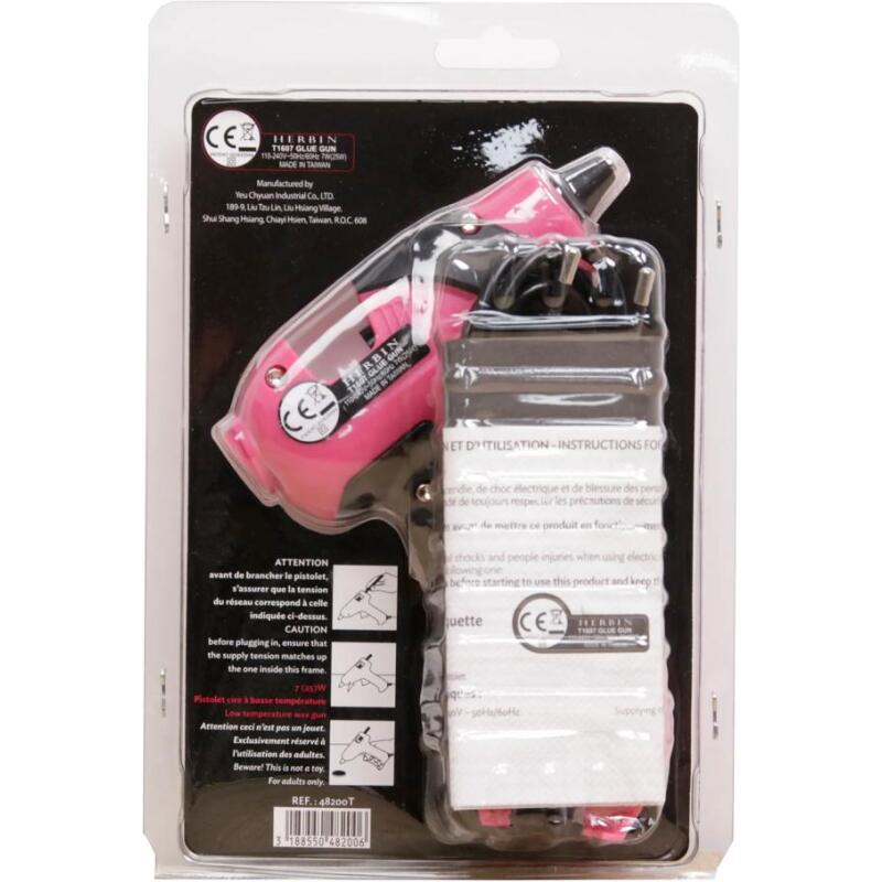 Petit pistolet cire spécial loisirs créatifs - fuchsia