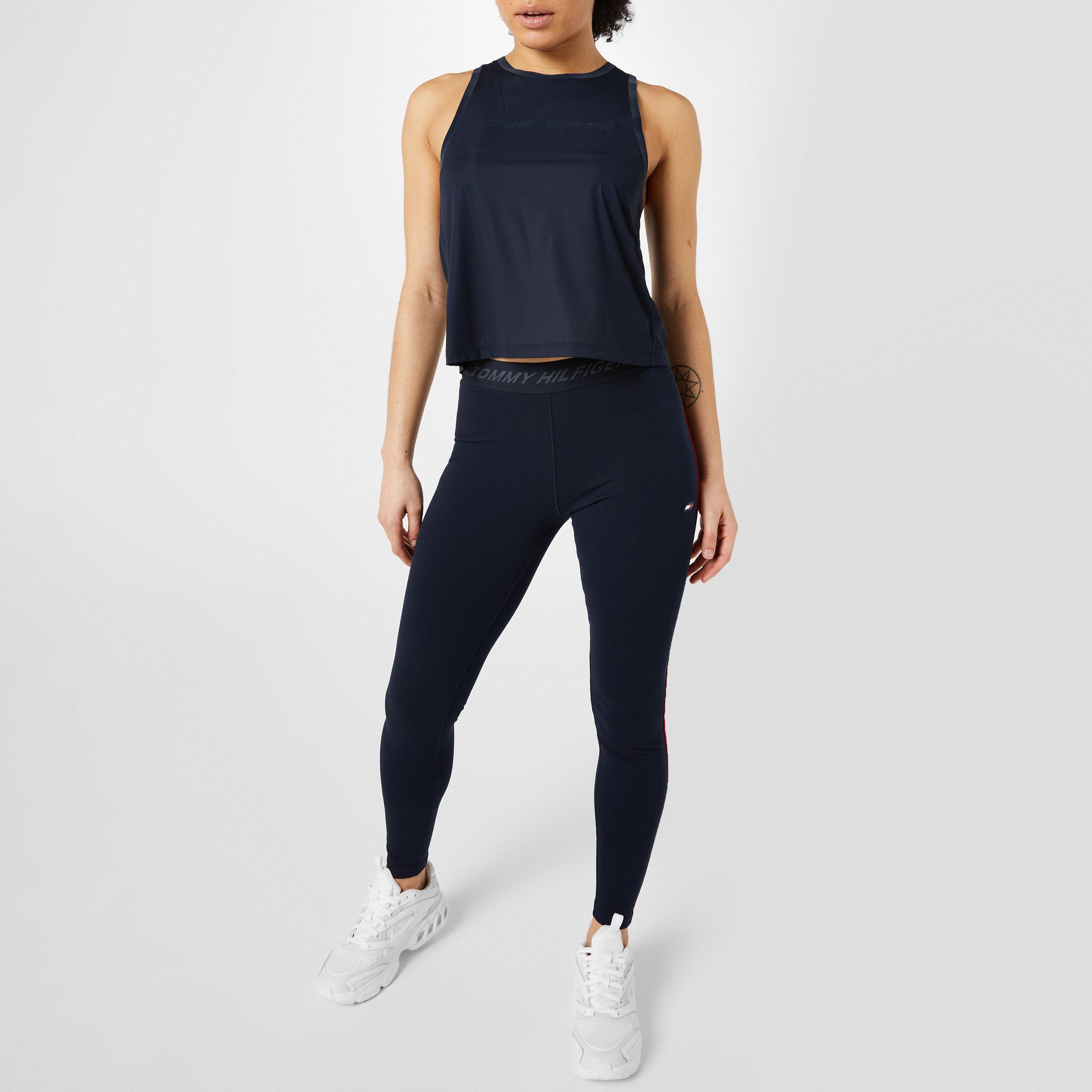 Tommy Sport REGULAR SHEER FLOCK C-NK TANK