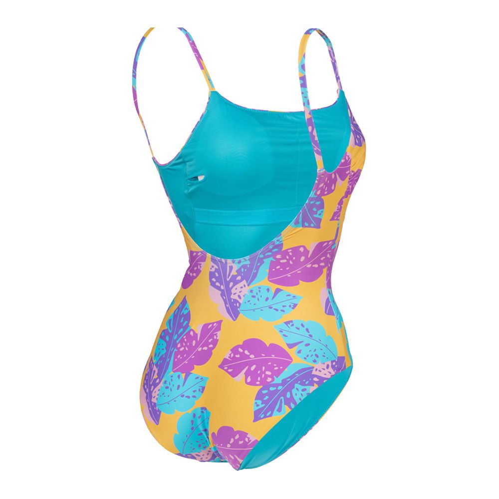 Arena U BACK ALLOVER - Maillot de bain 1 pièce Femme lily yellow multi