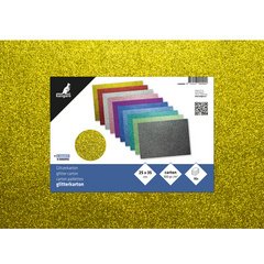 Carton pailleté, 250 x 350 m, assorti en 5 couleurs
