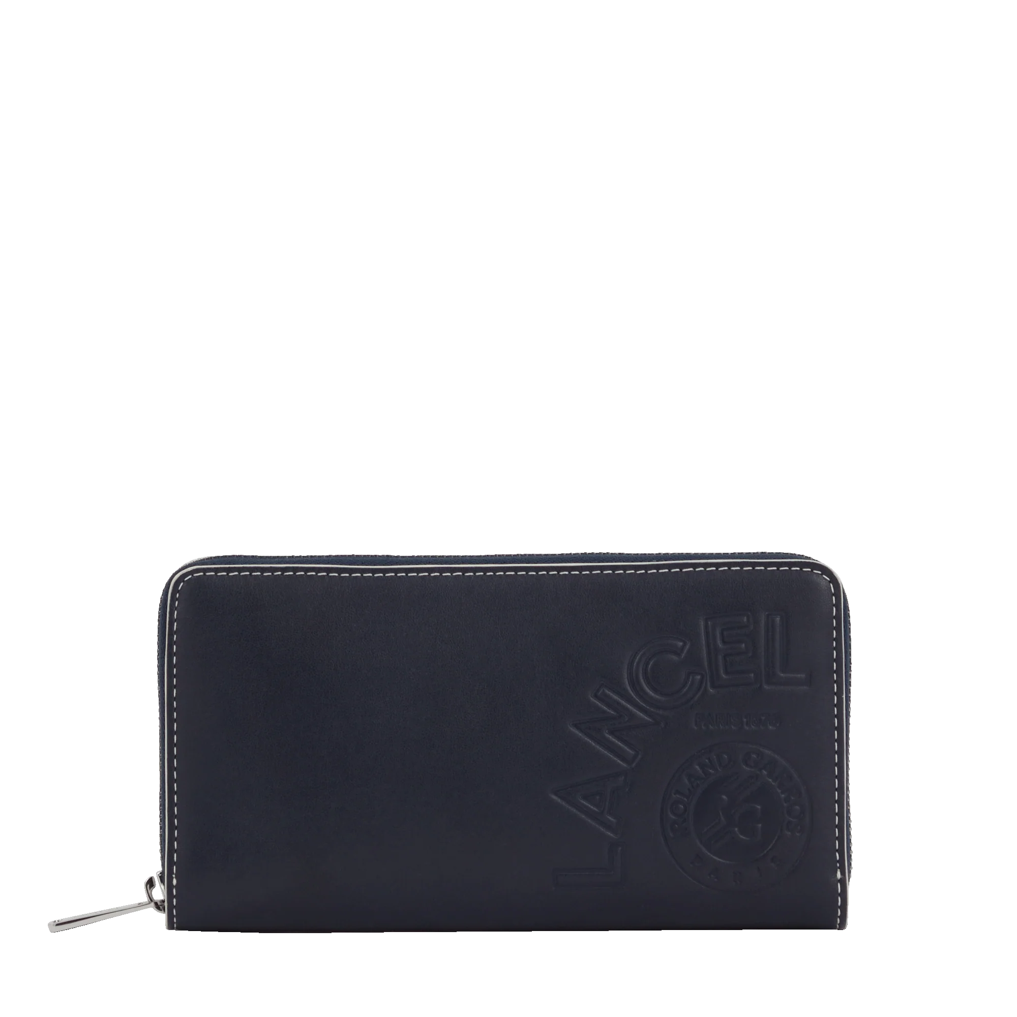 Portefeuille long zippé Lancel x Roland Garros-Bleu minuit