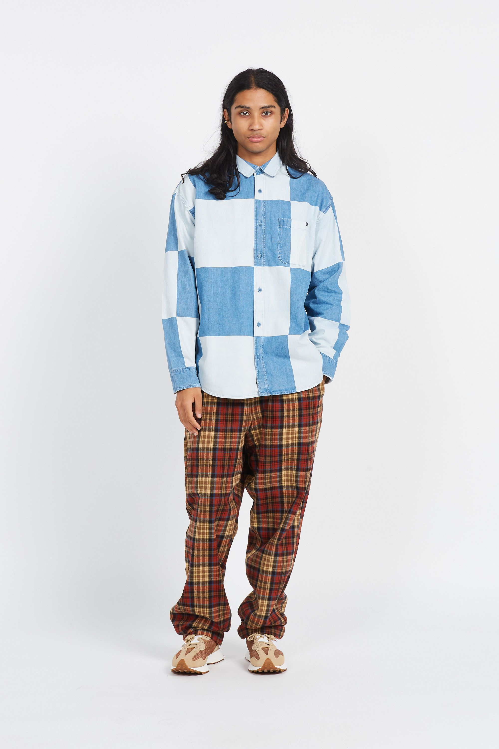 VANS Chemise GOMEZ DENIM LS WOVEN Vintage Indigo Bleu