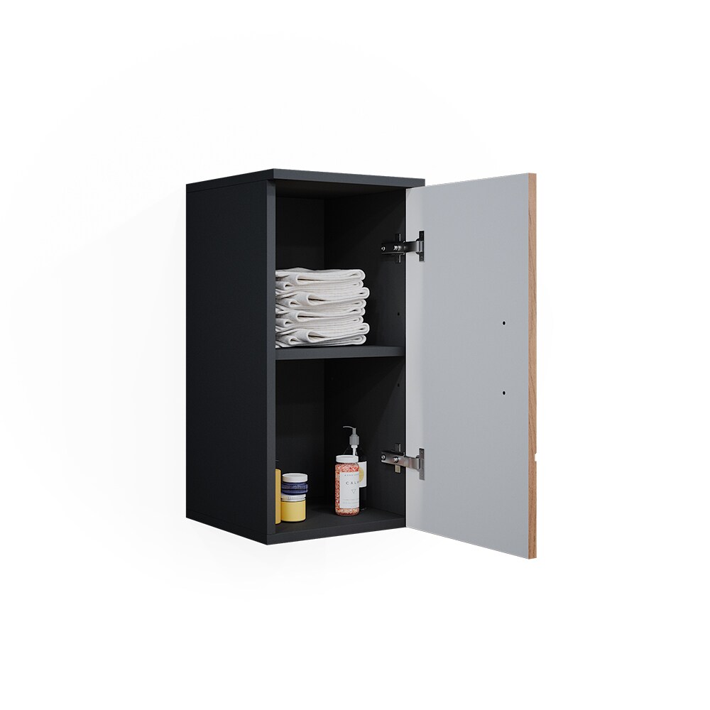 Vicco Hängeschrank Badschrank Badezimmermöbel Irma Anthrazit Eiche modern 30x59 cm Badezimmer Schrank Badmöbel Schranktür Schrankfach Einlegeboden Ablagefach Aufbewahrung