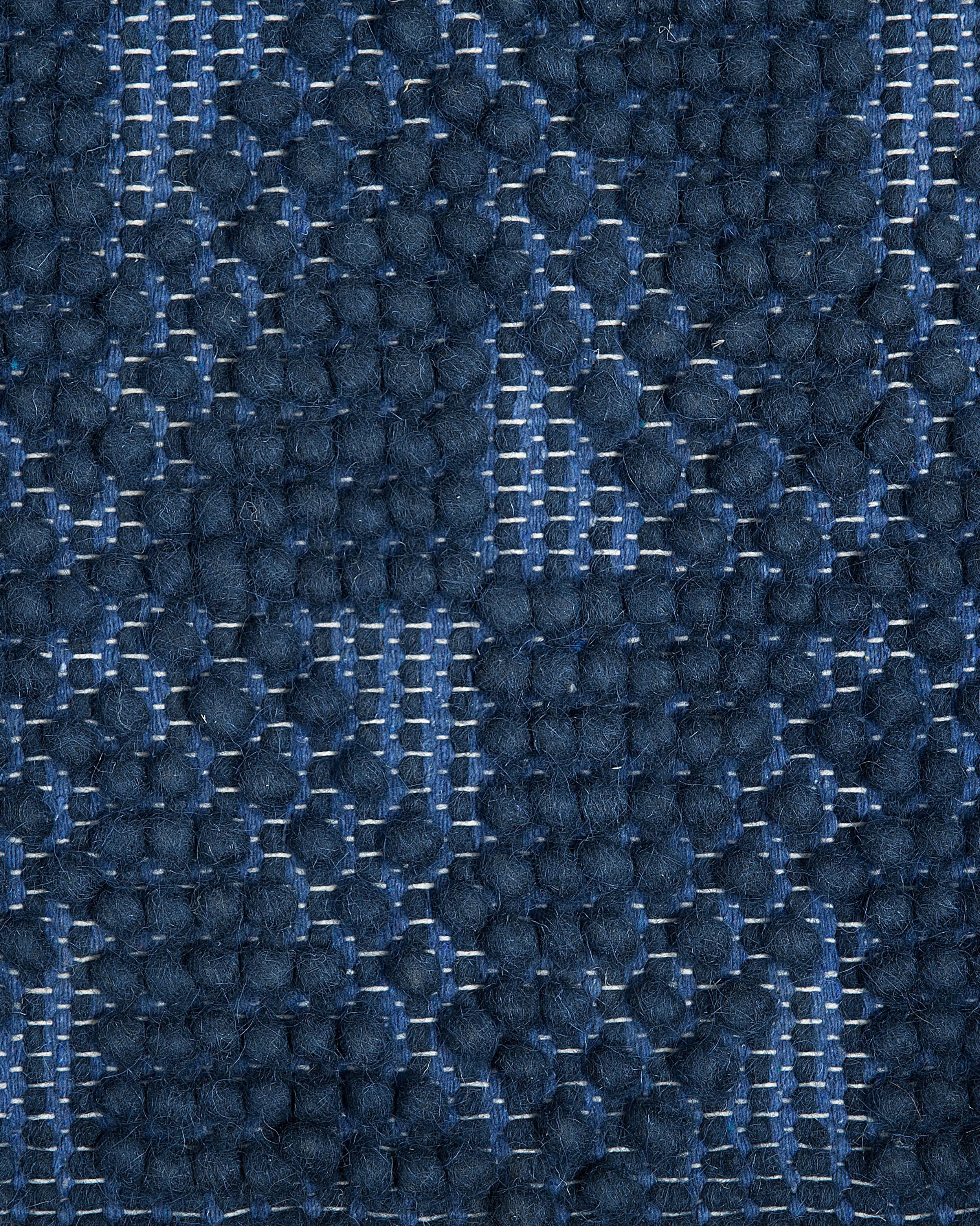 Vloerkleed SAVRAN Marineblauw 140 x 200 cm Wol