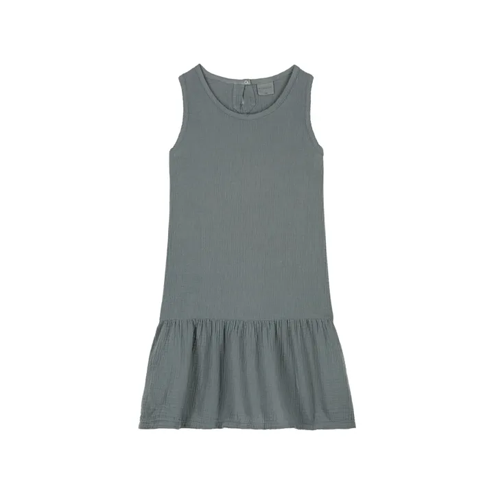 Studio Bohème Robe Playa Gaze de Coton | Bleu gris