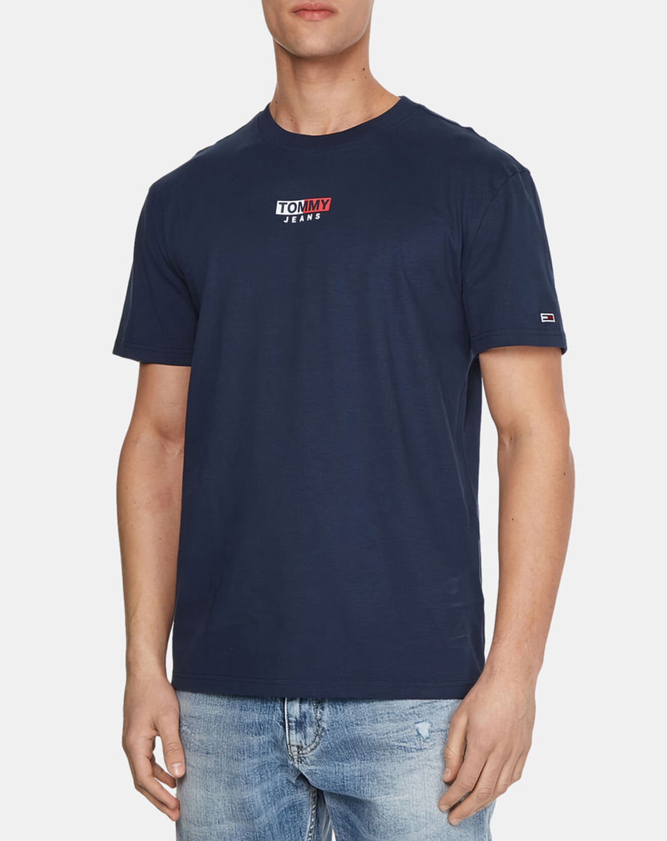 Tommy Jeans T-Shirt Peached Entry Flag bleu marine