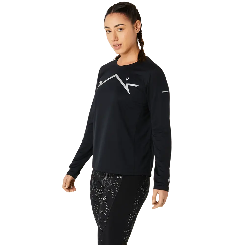 ASICS Lite-Show Hardloopshirt Lange Mouwen Zwart Dames