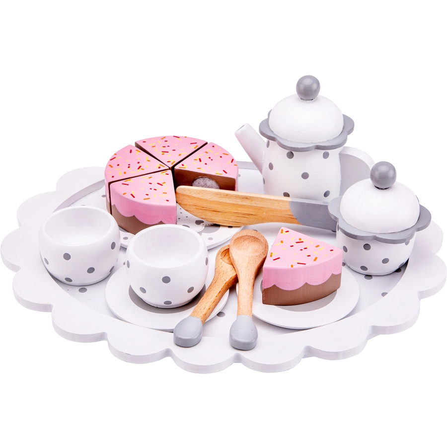 New Classic Toys Tee Set mit Schneidekuchen weiß