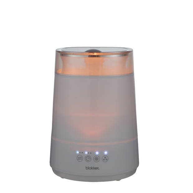 Blokker luchtbevochtiger BL-45001 wit - geschikt voor aroma's - 3 standen - 7 lichtopties - humidifier