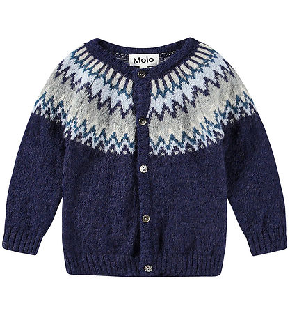 Molo Cardigan - Uld - Bay - Blåes
