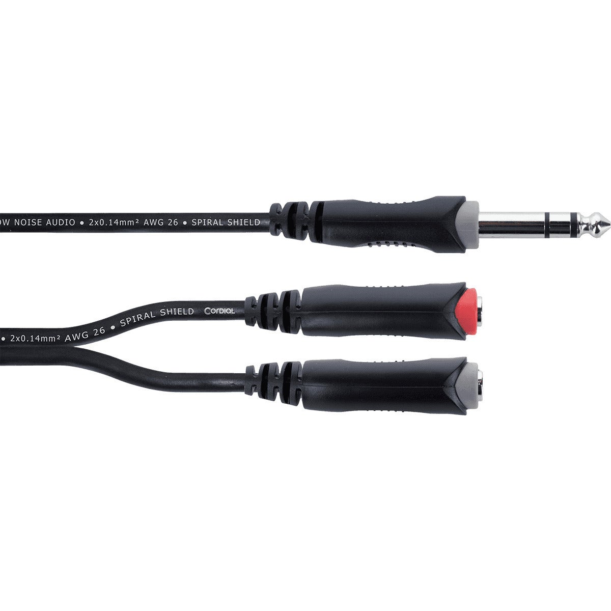 Cordial EY0.3VGG Elements verloopkabel 6.3 jack 1x TRS male - 2x TS fem 0.3m