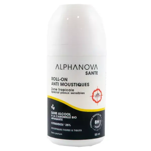 Spray repelente de mosquitos roll-on Alphanova Santé para adultos, 50ml