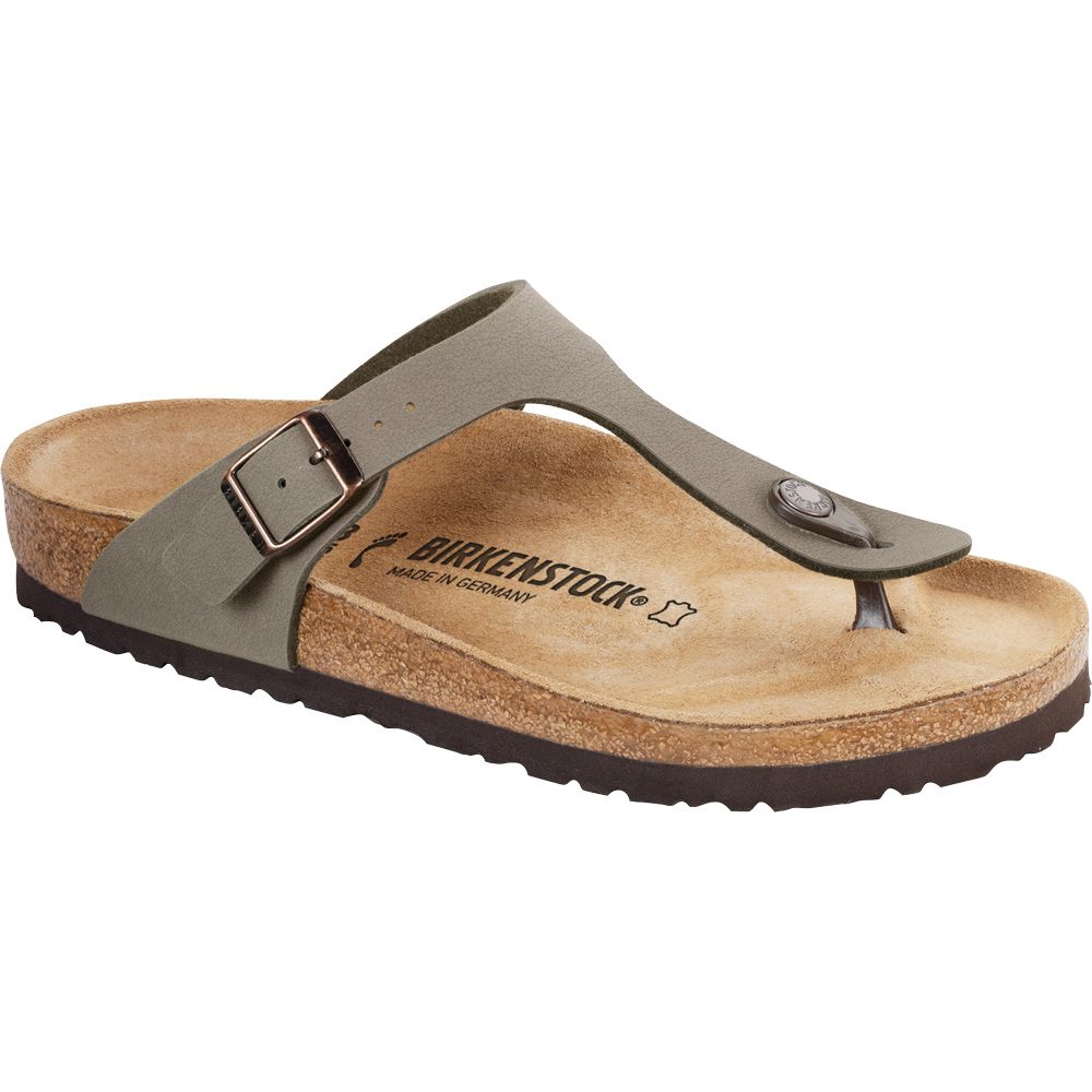 Birkenstock Gizeh Birko-Flor® Nubuck Sandalen Damen stone