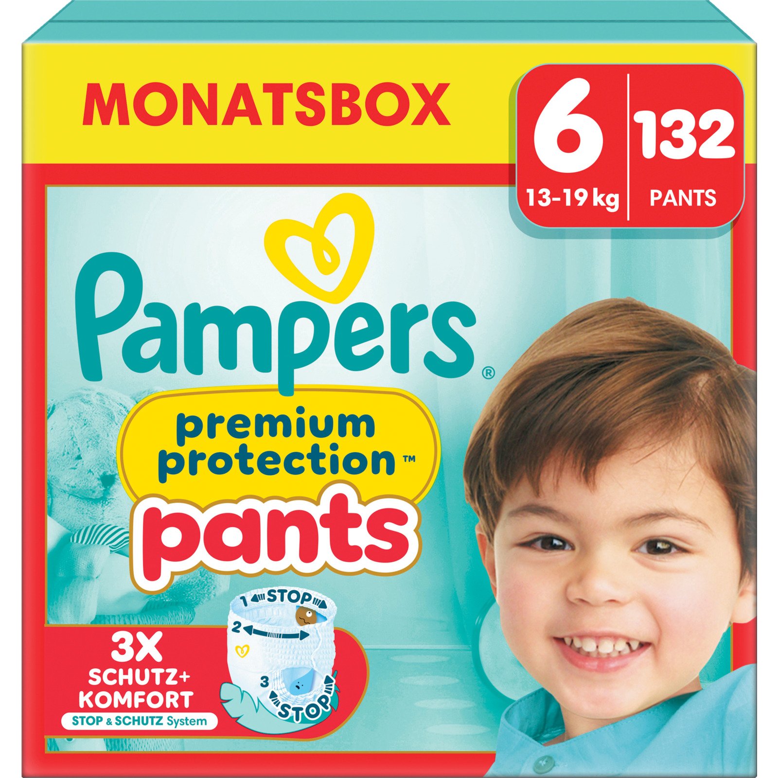Pampers Premium Protection Pants Grösse 6 Monatsbox 132 Pants