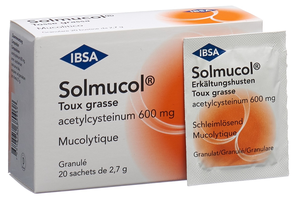 SOLMUCOL Erkältungshusten Gran 600 mg Btl 20 Stk
