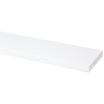 Lat hardhout geschaafd wit gegrond 21x117 mm 210 cm