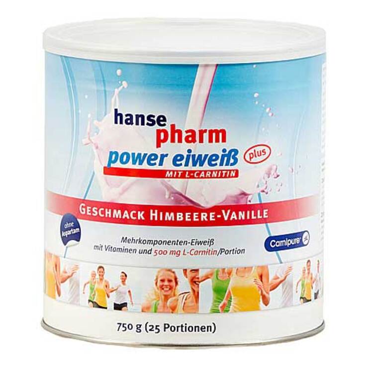 Hansepharm Power Eiweiß plus Himbeere-Vanille Pulver , 750 g