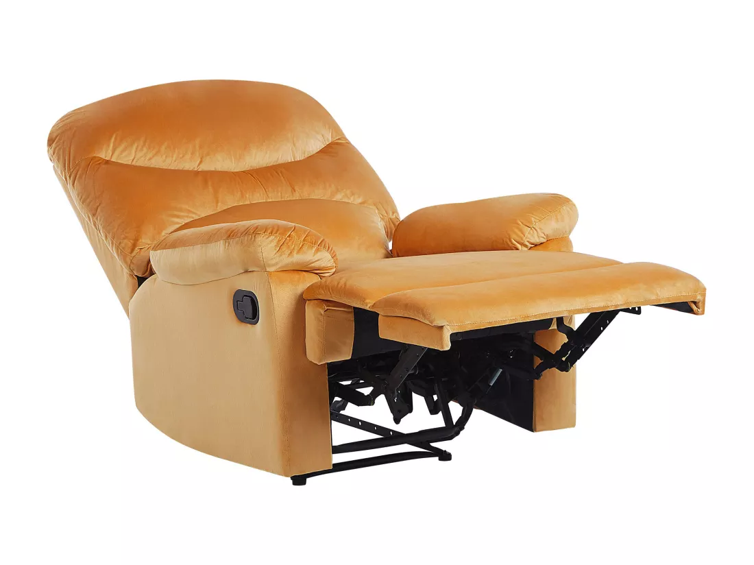Fauteuil inclinable ESLOV Velours Moutarde