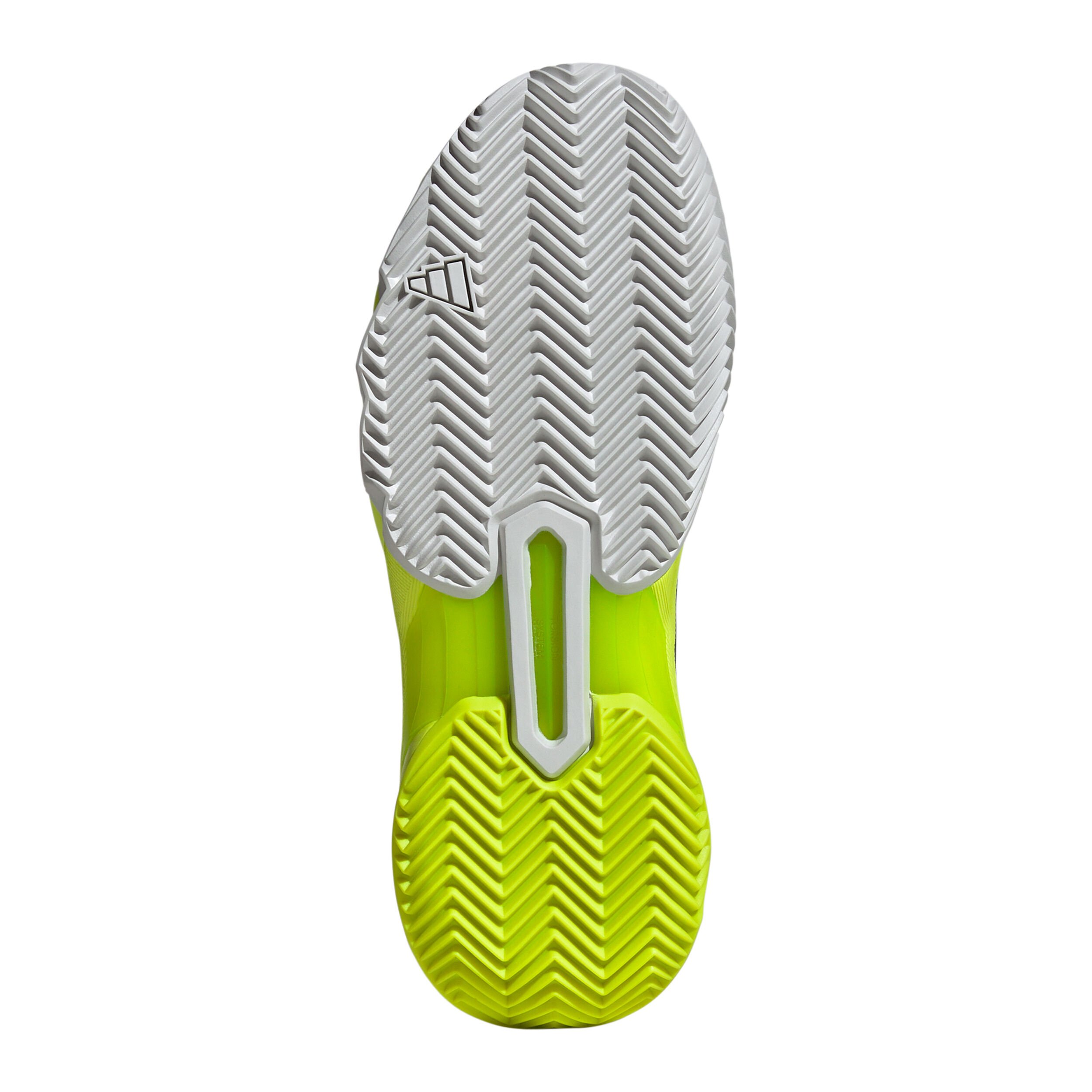 adidas CourtJam Control 3 Chaussure Terre Battue Femmes - Blanc , Jaune Lemon