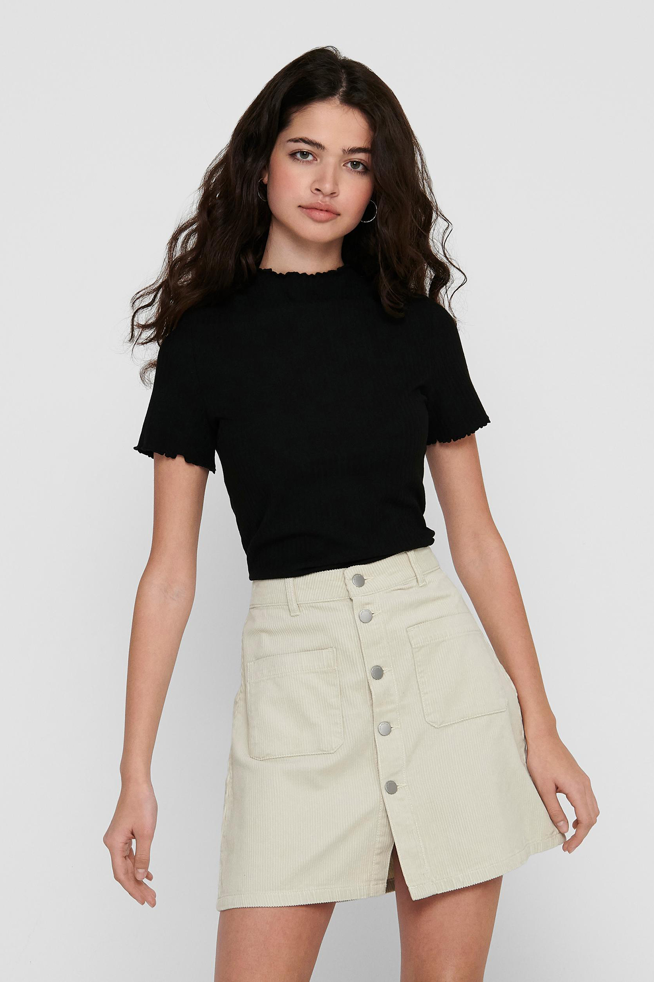 Blusa de manga curta em malha Cañalé
