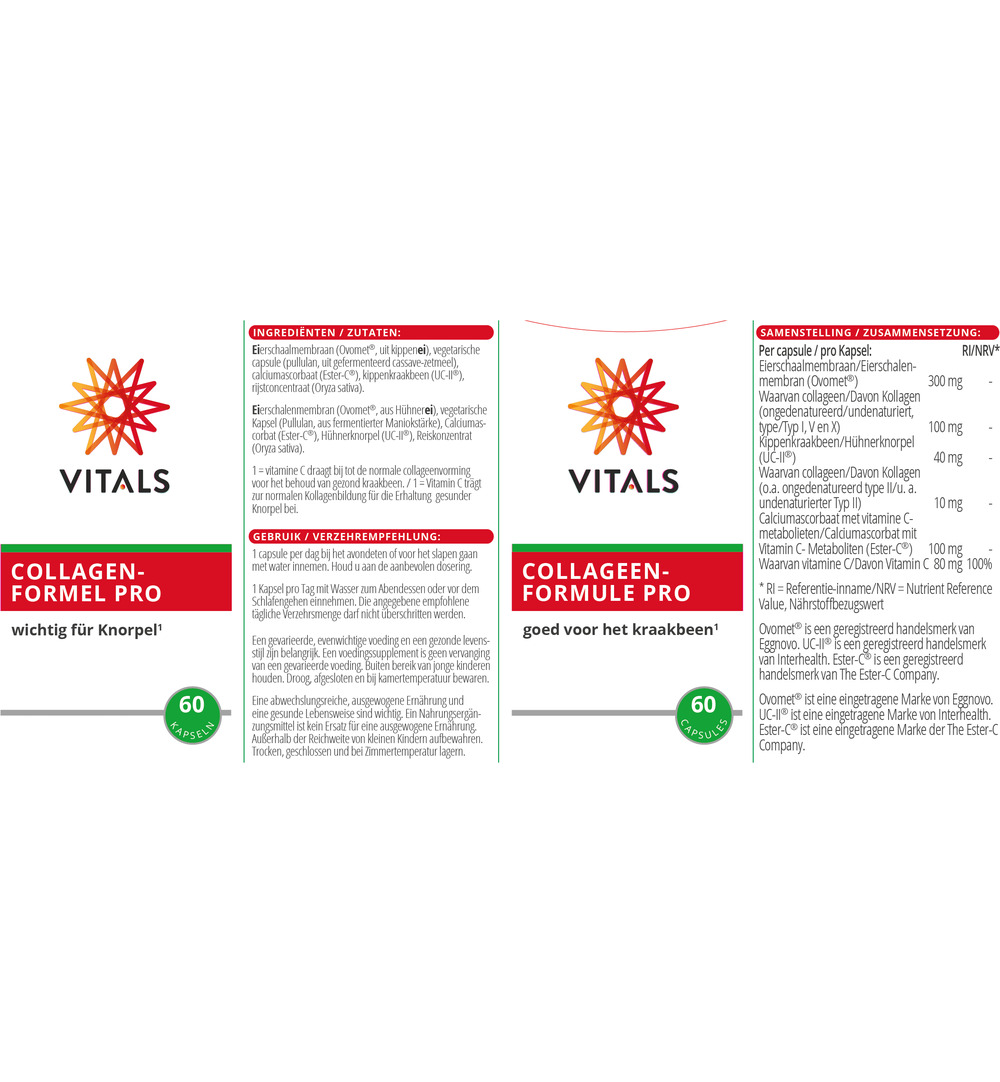Vitals Collageenformule Pro (60 capsules)